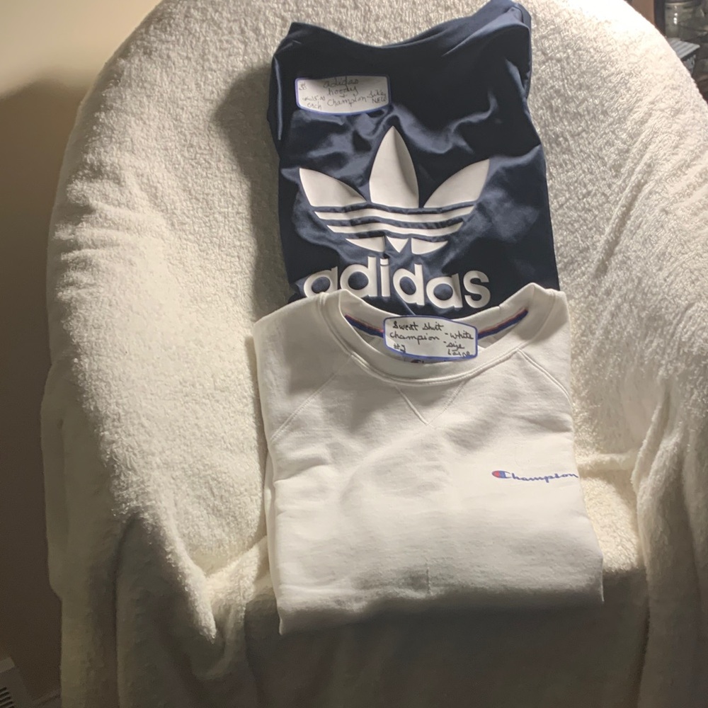Adidas Navy Sweatshirt with White Logo